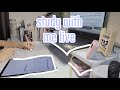 Live study with me till morning /rainy sound+ piano music/pomodoro 60/10^bloomsky