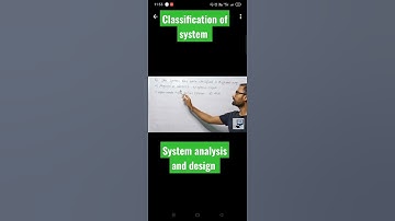 classification of system #systemanalysisanddesign #rpscprogrammer