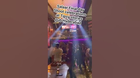 Salaar film shooting final day celebration at Tipsy stories pub Hyderabad