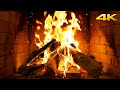 Cozy Log Cabin Fireplace With Gentle Fire Sounds And Glowing Coals For Gentle Holiday Atmosphere 