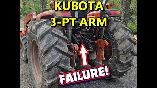 Kubota MX series - 3-pt Hydraulic Lift Arm Failure - HOW TO FIX IT!
