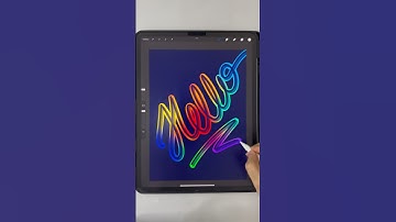 Colorful Gradient Writing - Procreate #ipadpro #procreate #brush #colors #drawing