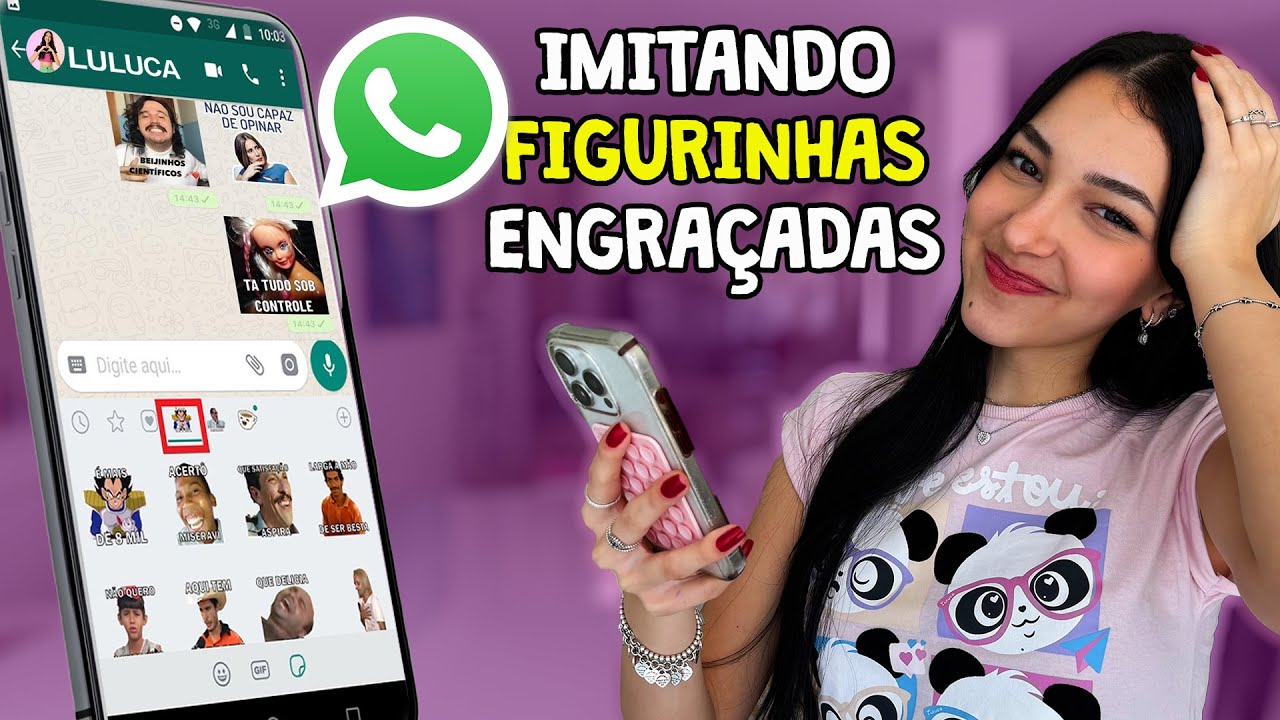 IMITANDO FIGURINHAS ENGRAÇADAS DE WHATSAPP | Luluca