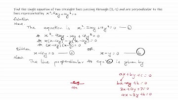 Co-ordinate Geometry | Single equation | Pair of straight lines