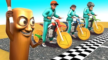 Scary Teacher 3D vs Squid Game | Intense Race with Referee Tung Tung Tung Sahur! | VMAni Funny