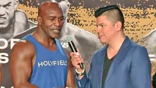 EVANDER HOLYFIELD'S FINAL WORDS TO VITOR BELFORT AFTER WEIGH-IN