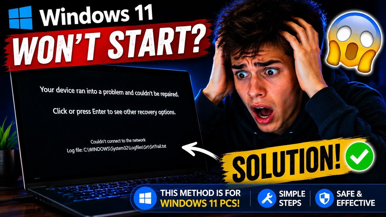 Window Should Ran Into A Problem Your device ran into a problem and couldn’t be repaired windows 11 ...