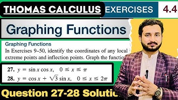 Thomas Calculus Exercise 4.4 Question 27 to 28 solution| Graphing Functions by MSN Mathematician|