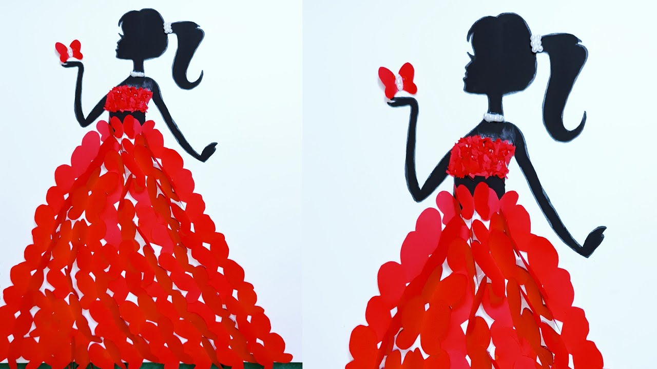 Making Girl with Butterfly dress 🦋🦋 DIY Room Decor Ideas 🦋🦋 Wall decor