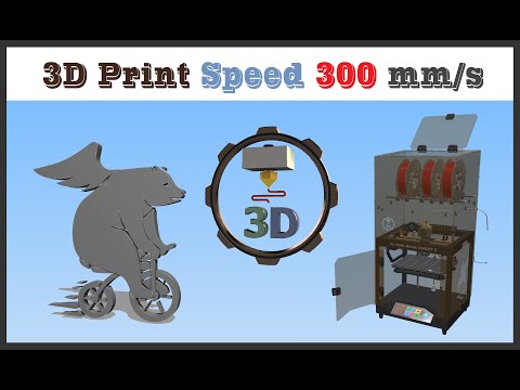 300 mm/s 3D printer Flyingbear Ghost 5, Тест скорости печати JERK 20, Acceleration 6000  mm/s²