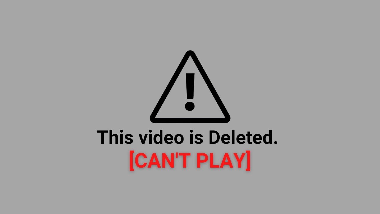 [Deleted Video]