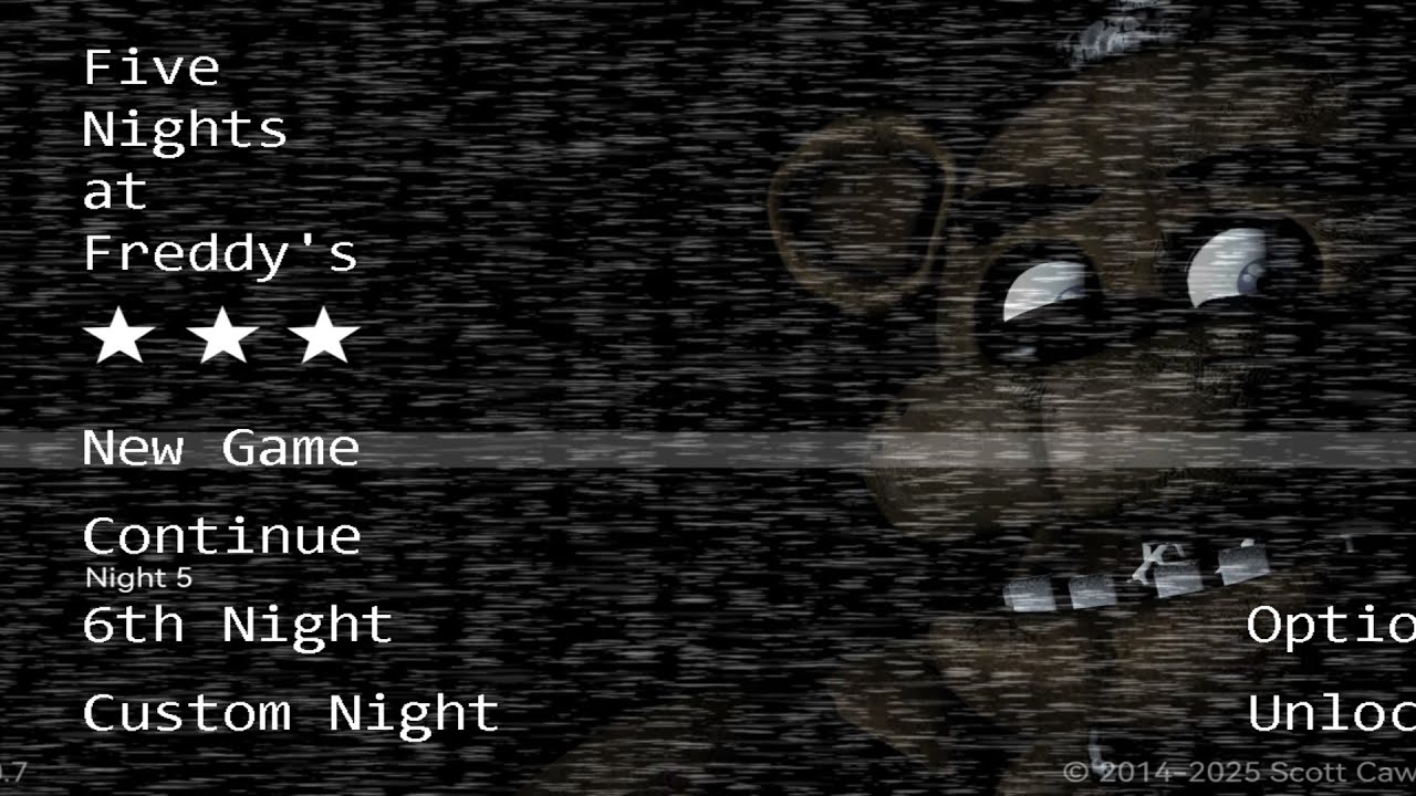 playing fnaf 1 until i finished the game