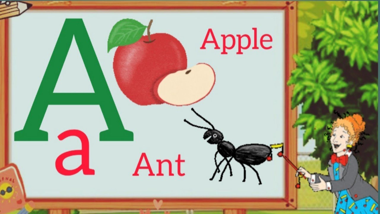 Alphabet Letter Song / ABCD Video Chart / A for Apple a for Ant / Easy ...