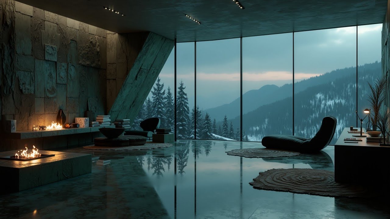 Работа в Снежных Горах | Расслабляющая Музыка для Фокуса | Зимняя Учеба