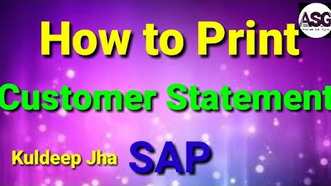 How to Print Customer Statement In SAP ( हिंदी में) | SAP | SAPcourse | Accounting | Print in SAP