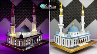 طريقة صنع مسجد بالفوم بورد 🕌تفاصيل خيالية  ✂️How to make a mosque