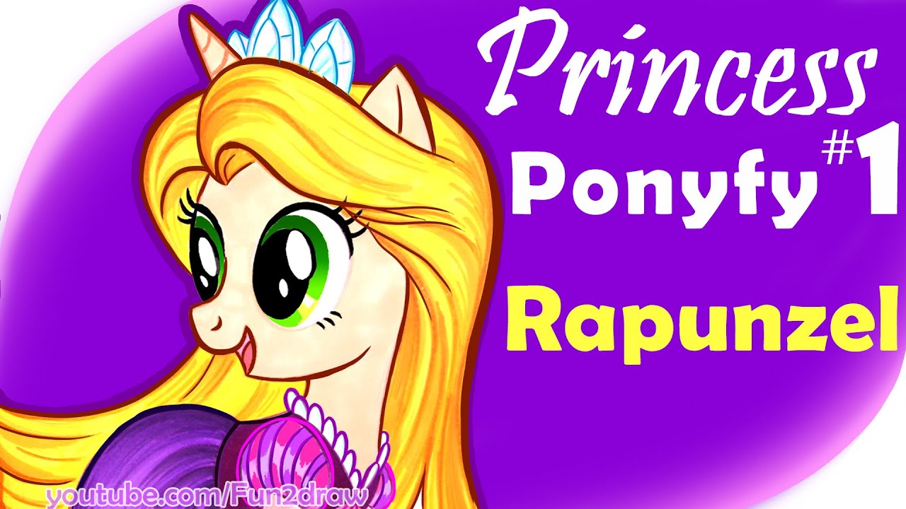 Drawing Disney Rapunzel + Flynn as Pony! | Fun Art! Fun2draw - YouTube