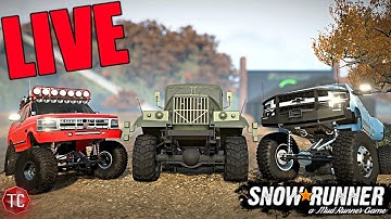 SnowRunner LIVE: NEW TRUCKS! CONSOLE & PC MODS, HEAVY HAULS, MUDDING, BIG JUMPS & MORE!