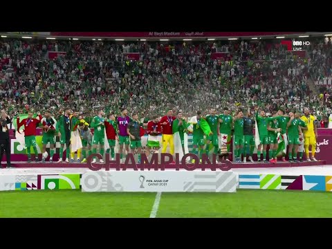 مراسم تتويج المنتخب الجزائري بكأس العرب
