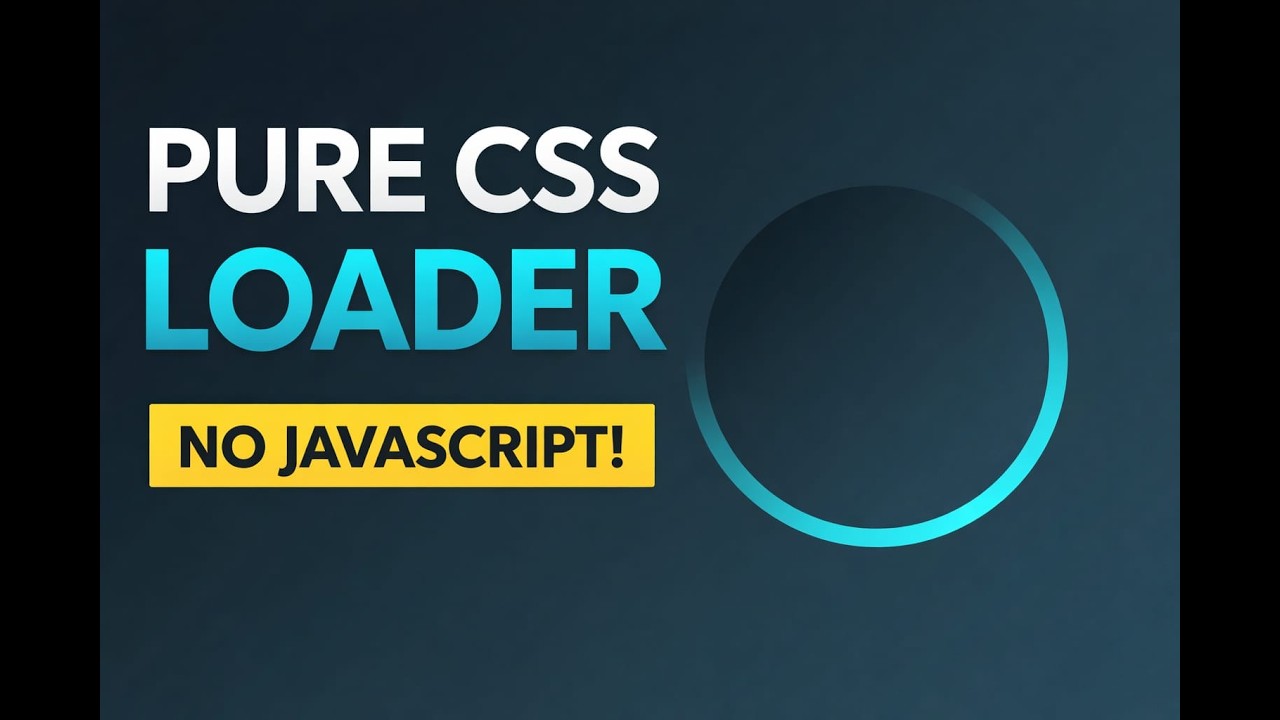 Create a Modern Circular Loading Animation with HTML & CSS (No ...