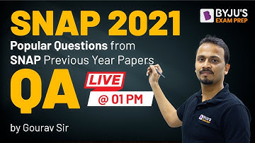 SNAP 2021 | Popular Questions from SNAP Previous Year Papers - QA | BYJU