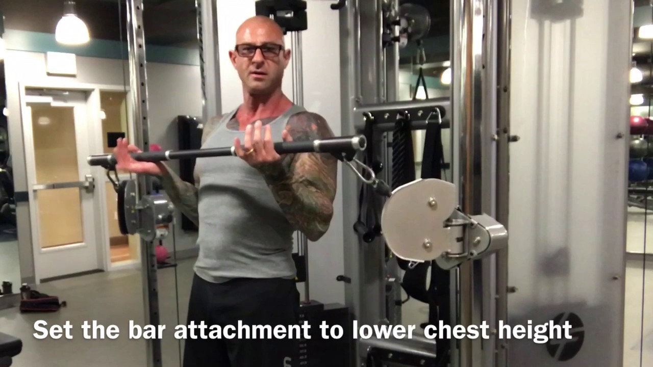 Standing Cable Reverse Grip Press Youtube