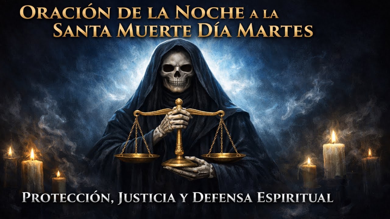 Oración De La Noche A La Santa Muerte Día Martes Protección, Justicia Y Defensa Espiritual