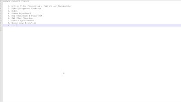 Video Processing OpenCV Projects