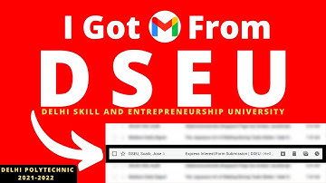 I Got Mail From DSEU | Delhi Polytechnic 2021 | CET DELHI 2021 | New University | #DSEU #CETDELHI21
