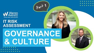IT Risk Assessment Part Three: Governance and Culture