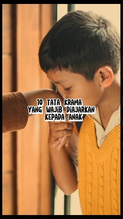 TATA KRAMA YANG WAJIB DIAJARKAN KEPADA ANAK #shorts