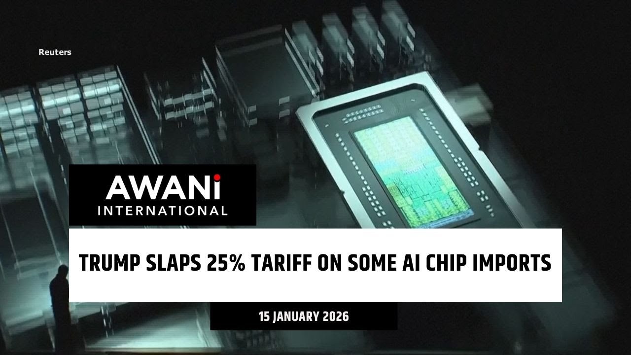 Trump slaps 25% tariff on some AI chip imports - YouTube