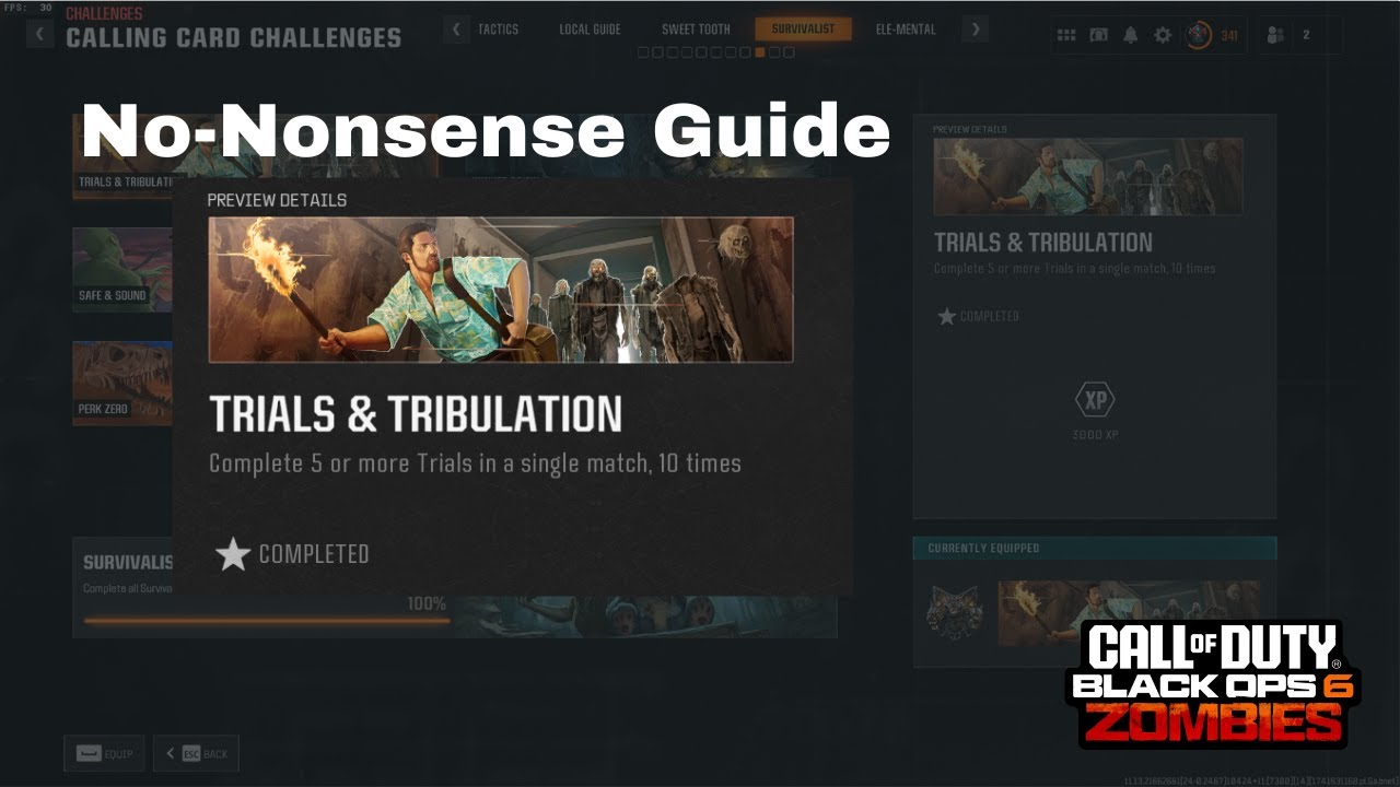 No Nonsense Guide to Completing Trials and Tribulations BO6 Zombies Challenge