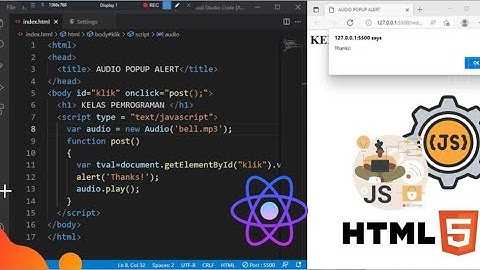 TUTORIAL CARA MEMBUAT POPUP ALERT DENGAN SOUNDS DI JAVASCRIPT (POPUP ALERT-JAVASCRIPT) #javascript