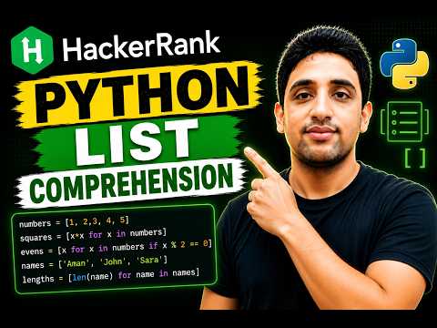 🔥 HackerRank Python List Comprehension | Easy Explained (Step-by-Step)