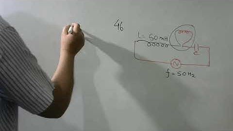 An A.C. source of frequency 50 Hz is connected to a 50 mH inductor and a bulb. The bulb glows