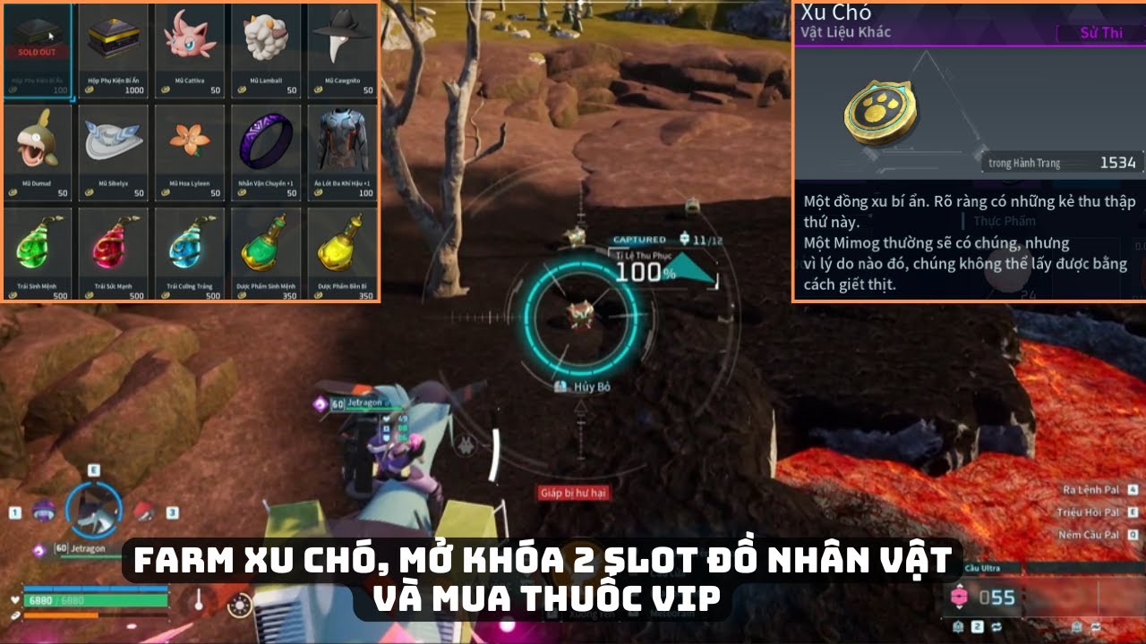 FARM XU CHÓ VÀ MỞ KHÓA 2 SLOT ĐỒ CHO NHÂN VẬT VÀ MUA THUỐC VIP l PALWORLD