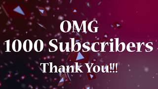 1000 Subscribers \& GiveAway!!! WINNERS ANNOUNCED !!!
