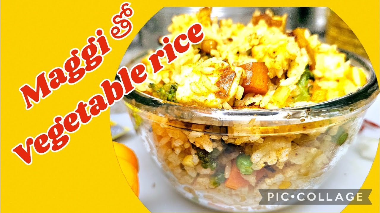 Mixed vegetable Maggie rice - YouTube