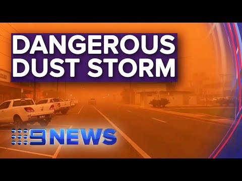 Dust storm turns northwest Victorian skies orange | Nine News Australia