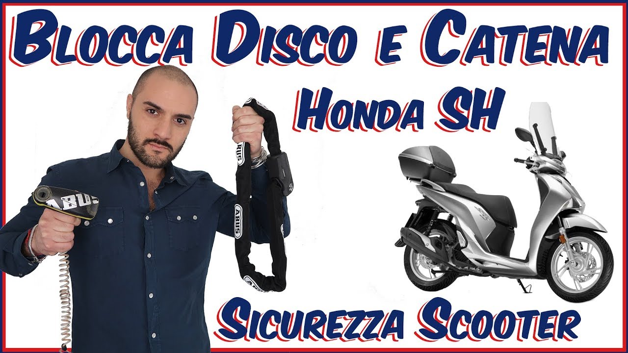 Blocca Disco con antifurto e Catena Scooter - YouTube