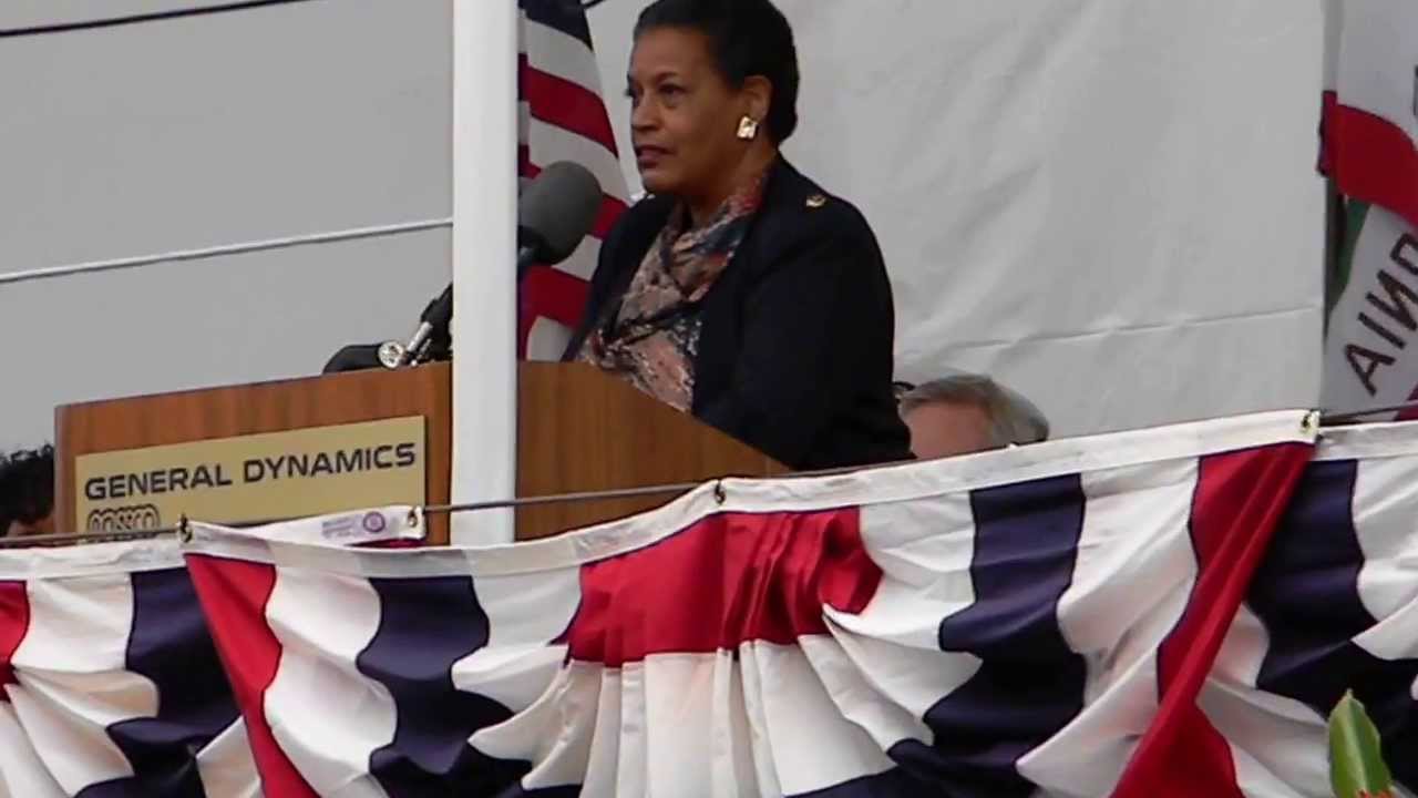 Myrlie EversWilliams speech at USNS Medgar Evers Ship Christening