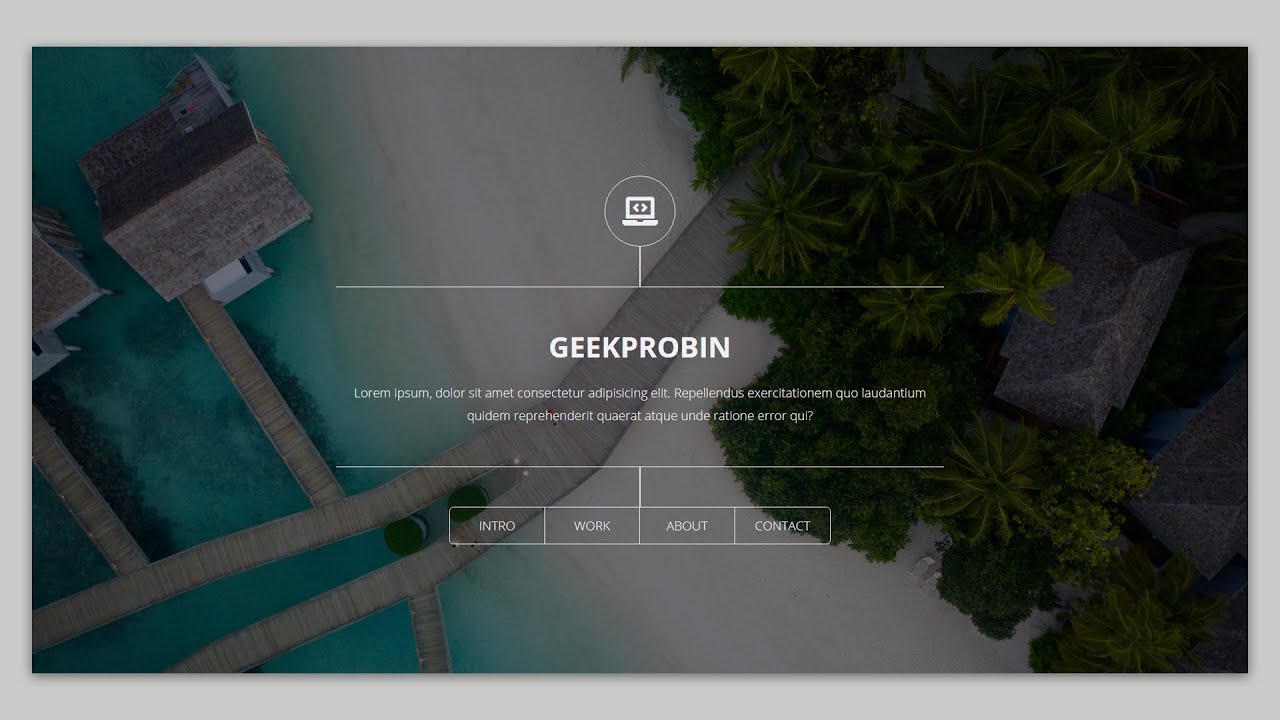 One Page Website Using HTML, CSS & JavaScript - YouTube