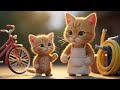 Ginger Kitten Tries To Ride Bike For First Time - Epic Fail &amp; Heartwarming Fix - Funny Cat Videos