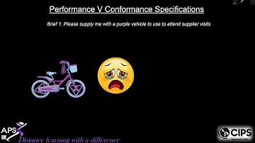 Performance V Conformance Specifications