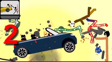 Stickman Turbo Dismount : Mad Destroyer Walkthrough Part 2 Android Gameplay HD