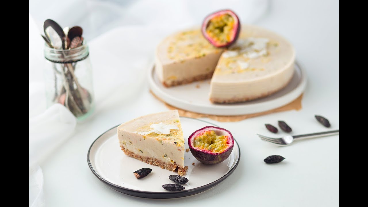 TONKA BEAN VEGAN CHEESECAKE // with passion fruit YouTube