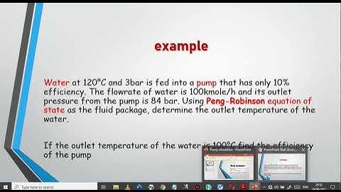 Aspen hysys -PUMP simulation 1