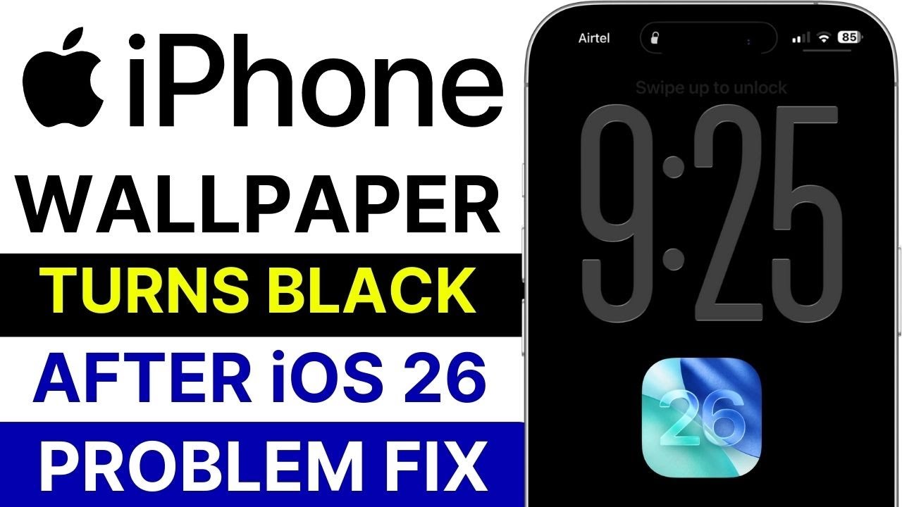 iPhone Wallpaper Turns Black After iOS 26 Update 😱 Fix Lock Screen ...