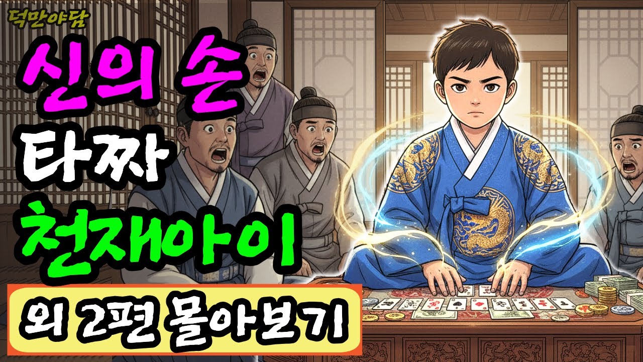 몰아보기 '신의 손 타짜 천재아이, 풍수 보는 10살 천재아이, 기와집대신 도깨비 빤스 받은 어린 과부(야담 민담 전설 설화 옛날이야기 오디오북)